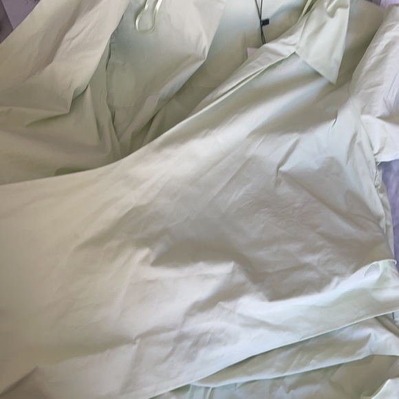 NEW ZARA RUCHED POPLIN DRESS BLOGGER'S FAVORITE - Picture 8 of 11